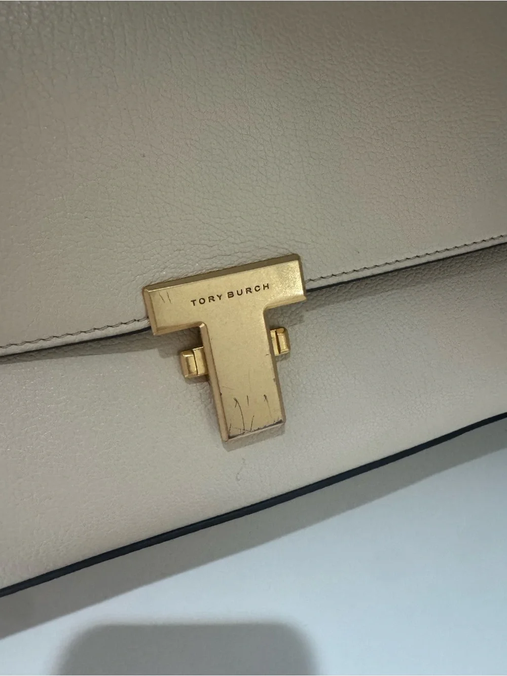 Tory Burch Ivory Leather Juliette Satchel Bag